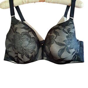 Cacique 46 X lightly Lined Balconette Bra Lace Black